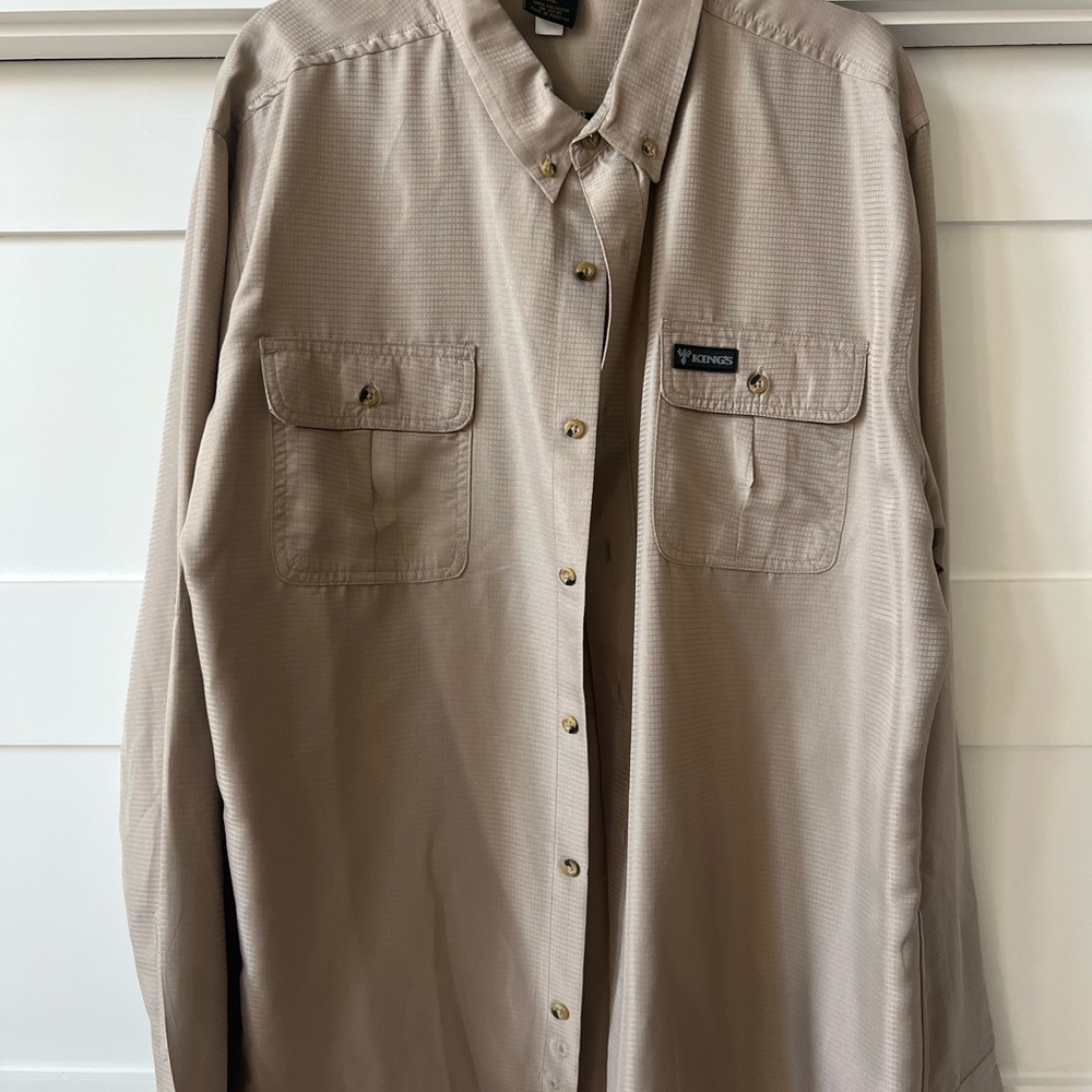 Kings Camo Beige Button-Up Shirt